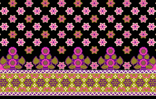 Eine Schöne Geometrische Ornament Ethnischen Stil Borderdesign Handgefertigten Kunstwerk Muster — Stockfoto
