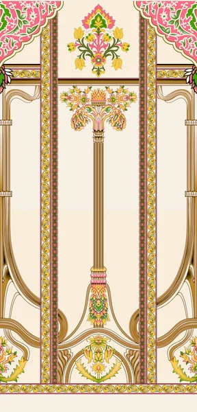 Hemddesign Paisley Ornament Und Motiv Und Bunt Und Schön Eleganten — Stockfoto
