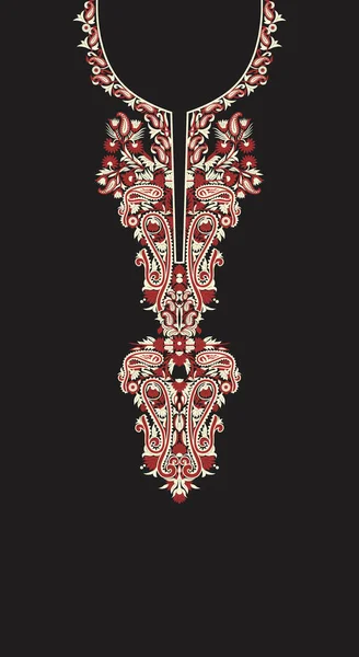 Безшовна Пейслі Модель Намисто Східна Шия Квітковий Китайський Орнамент Декоративний — стокове фото