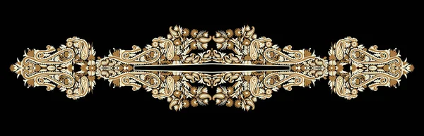 Барвистий Богемний Візерунок Пейслі Квітами Традиційний Етнічний Орнамент Декоративний Дизайн — стокове фото