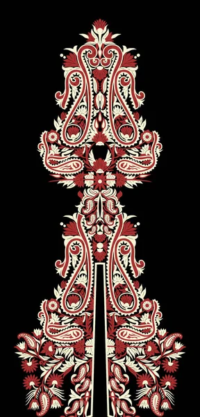 Декоративний Дизайн Мандали Соснового Конуса Барвистий Богемний Візерунок Пейслі Квітами — стокове фото