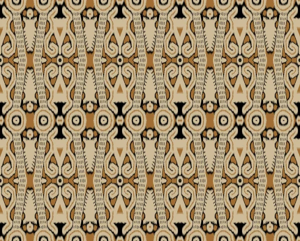 Ornement Folklorique Géométrique Ikat Texture Vectorielle Ethnique Tribale Modèle Rayé — Photo