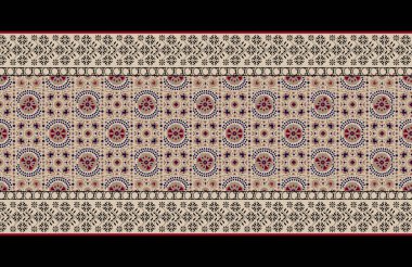 Textile Digital Ikat Ethnic Design Set of damask Border Baroque Pattern wallpapers gift card Frame for women cloth use Mughal Paisley Abstract Vintage Turkish Indian classical texture print in fabrics