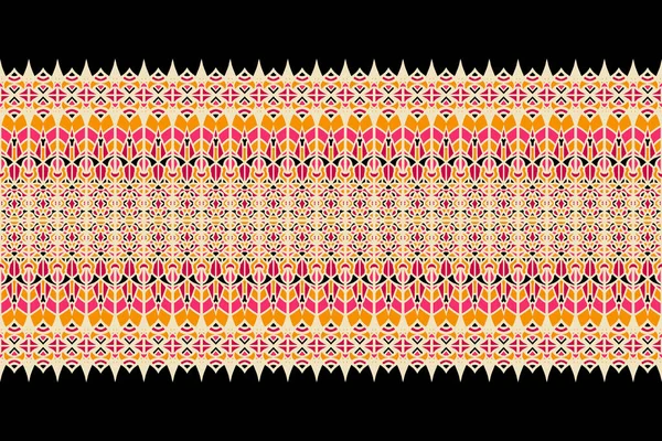 Tribal Naadloze Kleurrijke Geometrische Rand Patroon Etnische Textuur Traditionele Ornament — Stockfoto
