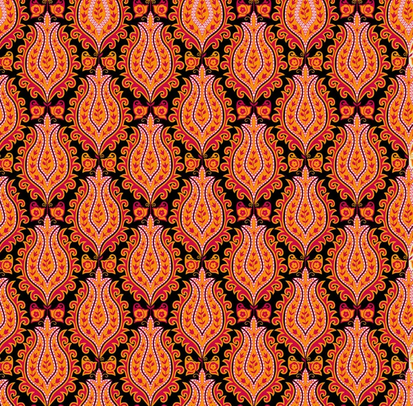 럭셔리 꽃무늬가 터키의 솔기없는 전통적 아랍어 인도의 모티브입니다 천이나 포장이나 — 스톡 사진