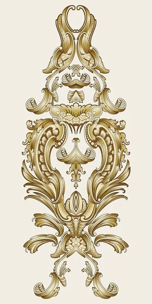 Elemento Modello Design Ornamento Lusso Stile Orientale Illustrazione Floreale Dorata — Foto Stock