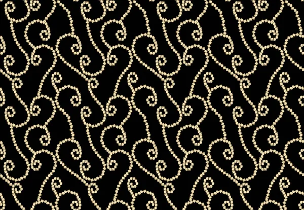 Tekstylny Wzór Chunri Czarno Biały — Zdjęcie stockowe