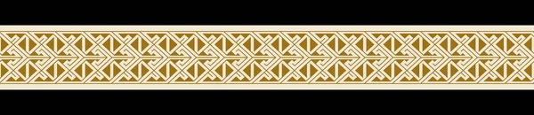 Комплект Декоративного Безшовного Орнаментального Кордону Модульний Племінна Етнічна Безшовна Смуга — стокове фото