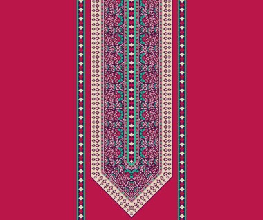 Geometrik etnik desenli dikişsiz çiçek rengi doğulu. Kusursuz desen. Kumaş, perde, arkaplan, halı, duvar kağıdı, giysi, ambalaj, Batik, kumaş ve illüstrasyon tasarımı. kalıp arızası