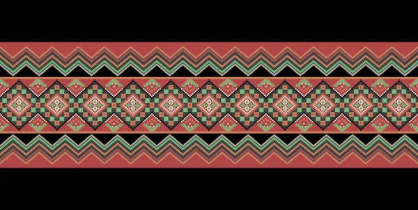 Красочная Трикотажная Вышивка Геометрический Этнический Восточный Узор Традиционный Фон Дизайн — стоковое фото