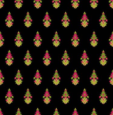 desenli desenli desenli çiçek deseni ve Hint çiçeği motifleri. tekstil ve dekorasyon için damasyon biçimi