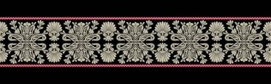 Dijital baskı tasarımı, tebrik kartları ve düğün davetiyeleri için Oryantal damaske desenleri. Siyah ve beyaz elementli resim. Soyut geometrik arkaplan dokusu, barouqe Paisley şekilleri vs.