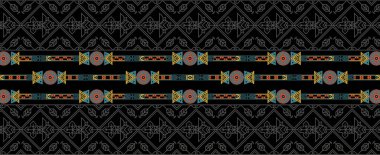 Tekstil baskısı için Dijital Barok Sınır Motifi İllüstrasyon Sanatı. Kapak, kumaş, tekstil, ambalaj kağıdı için elle kompozisyon tasarımı.