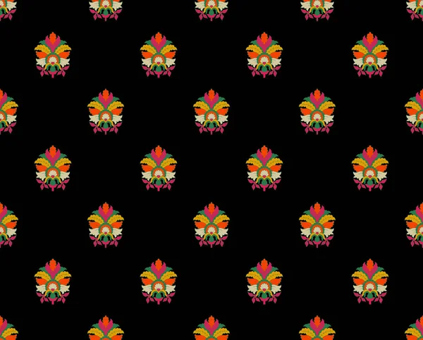 Mönster Motiv Blommor Etnisk Abstrakt Blomma Tryck Bakgrund Design Mode — Stockfoto
