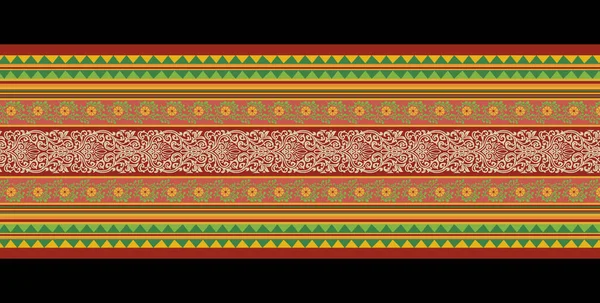 Textile Digital Design Motif Pattern Decor Border Mughal Paisley Abstract — Fotografia de Stock