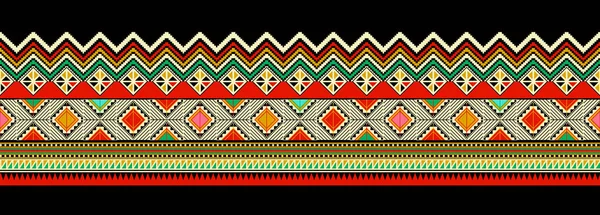 Patrón Oriental Étnico Bordado Punto Colorido Fondo Tradicional Estilo Azteca —  Fotos de Stock