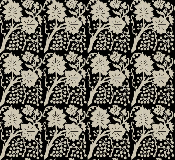 Kwiatowy Wzór Tapeta Barokowa Damask Płynne Tło Czarno Biały Ornament — Zdjęcie stockowe