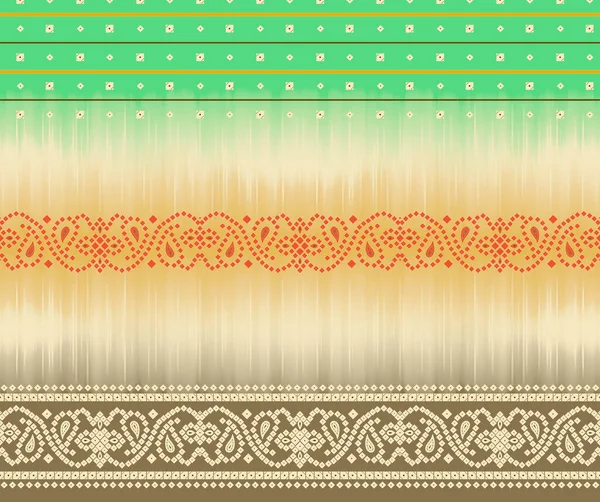 Textile Design Print Shirt Digital motif. textile chunri border multi colors.