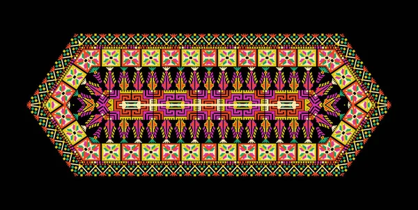 Rancangan Dekorasi Rumah Bercorak Etnis Ikat Karpet Kain Aztec Boho — Stok Foto
