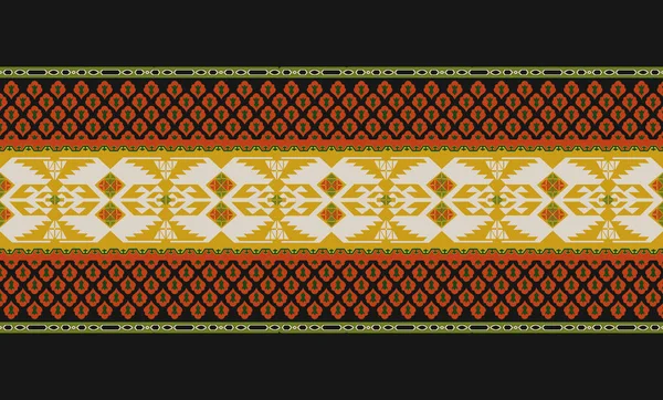 Etnik Desenler Çapraz Dikiş Nakışı Yerli Tarzı Geleneksel Doku Tekstil — Stok fotoğraf
