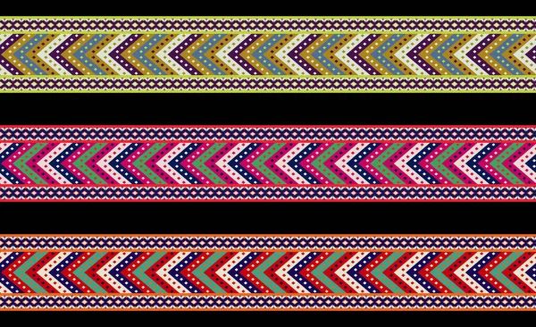 Cross Stitch Padrões Étnicos Geométricos Design Para Saree Patola Sari — Fotografia de Stock
