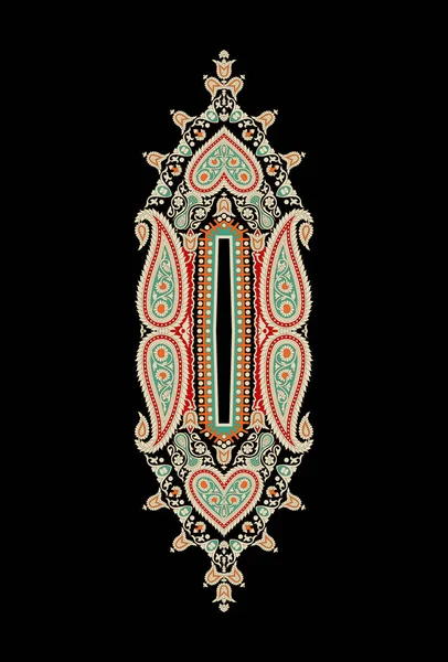 Textile Digital Design Carpet Motif Luxury Pattern Decor Border Ikat — Foto de Stock