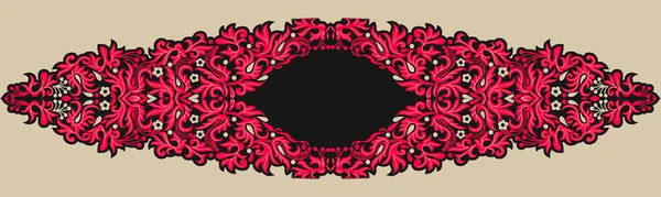 Nordic Ikat Floral Paisley Embroidery Black Background Геометрична Етнічна Східного — стокове фото