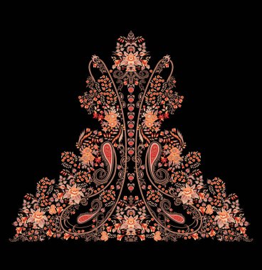 Textile Digital Ikat Ethnic Design Set of damask Border Baroque Pattern wallpapers gift card Frame for women cloth use Mughal Paisley Abstract Vintage Turkish Indian classical texture print in fabrics