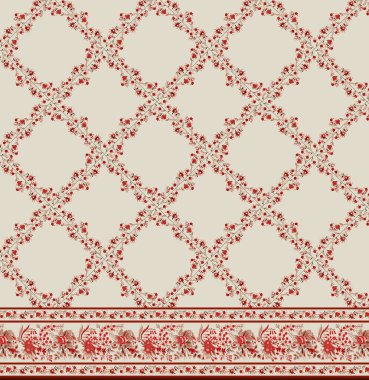 Textile Digital Ikat Ethnic Design Set of damask Border Baroque Pattern wallpapers gift card Frame for women cloth use Mughal Paisley Abstract Vintage Turkish Indian classical texture print in fabrics