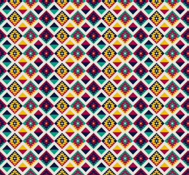 Çok renkli dekore edilmiş el çizimi temel arkaplan üzerinde iz sürme süslemesi tekrarlayan geometrik desen sınır etnik kabile tasarımı Kalamkari tasarım motifi çiçek