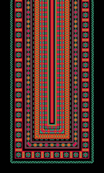 民族装饰垂直无缝图案 民族装饰墙纸 垂直几何背景 印地安人 摩尔人的主题 纺织品 地毯的设计 — 图库照片