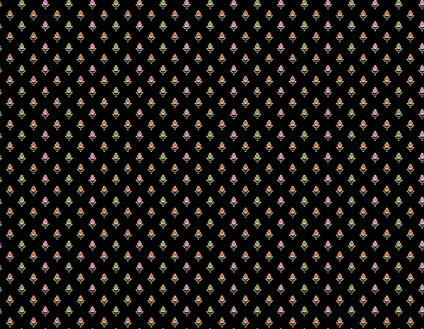 Guldblommor Sömlöst Mönster Subtil Minimalistisk Geometrisk Konsistens Med Små Blommiga — Stockfoto