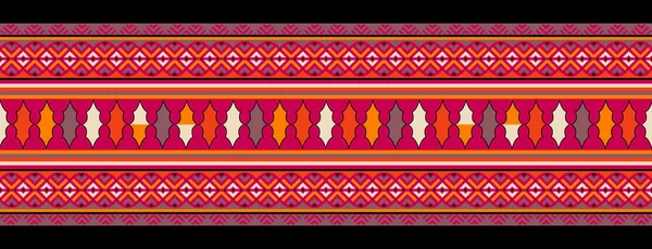 Textile Digital Ikat Ethnic Design Set Damask Border Baroque Pattern — Photo
