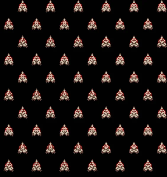 Традиционный Азиатский Черно Белый Орнамент Геометрический Узор Украшения Текстиля Небольшой — стоковое фото