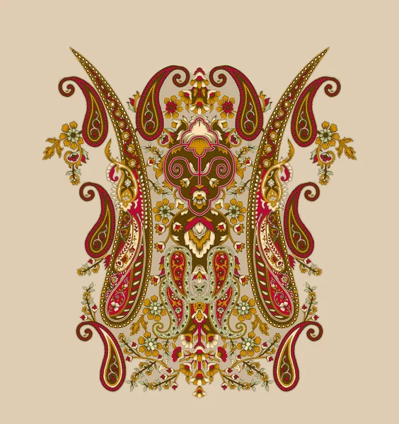 Piękny Barokowy Ornament Geometryczny Etniczny Styl Granicy Projekt Ręcznie Wykonane — Zdjęcie stockowe
