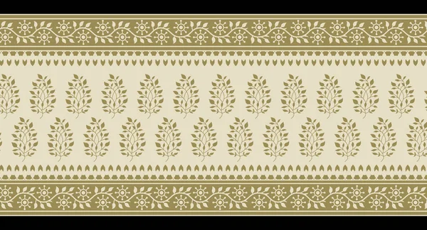 Прекрасний Безшовний Візерунок Прекрасна Квітка Листя Textile Digital Ikat Ethnic — стокове фото