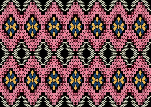 Decorative Palestinian Seamless Pattern Colors Traditional Tatreez Embroidery Illustration — Stock Photo, Image
