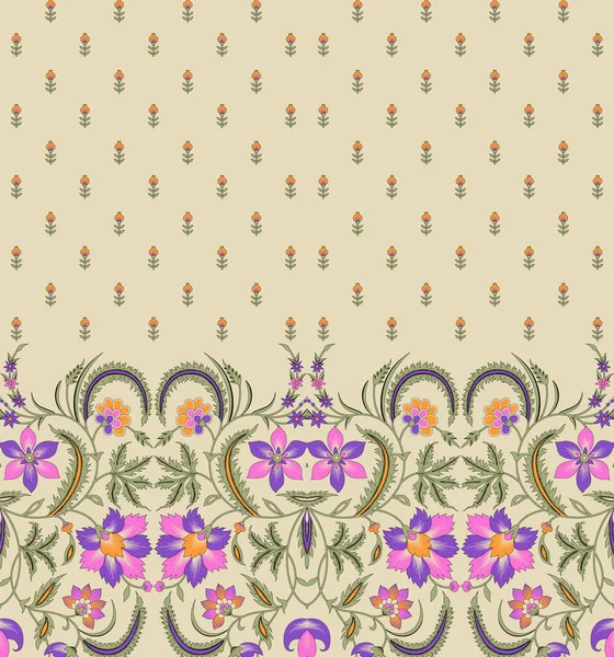 Textile Digital Design Carpet Motif Luxury Pattern Decor Border Ikat — Foto Stock