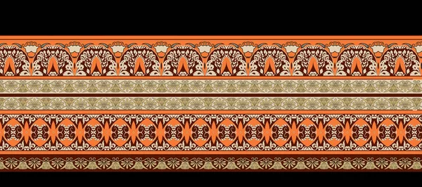 Element Graniczny Damask Dekoracja Strony Klasyczny Luksusowy Wzór Dekoracji Granicy — Zdjęcie stockowe