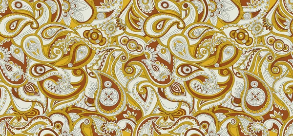 Papier Peint Coloré Paisley Batik Indonésien Tissu Indien Classique Brillant — Photo