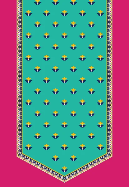 Textile Digital Design Carpet Motif Luxury Pattern Decor Border Ikat — Stok Foto