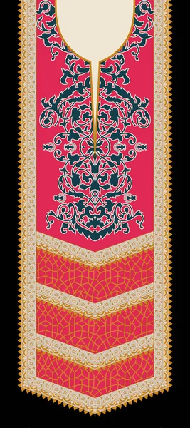 Textilní Digitální Design Koberec Motiv Luxusní Vzor Dekor Hranice Ikat — Stock fotografie