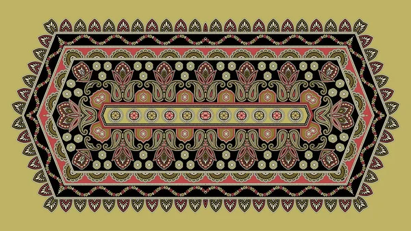 Ethnic Print Fabric Pattern Geometric Seamless Ornament Ceramics Wallpaper Textile — Stock Photo, Image