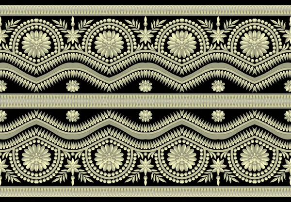 Традиционный Приграничный Художественный Стиль Пейсли Дизайн Ручной Работы Акварелью Трендами — стоковое фото