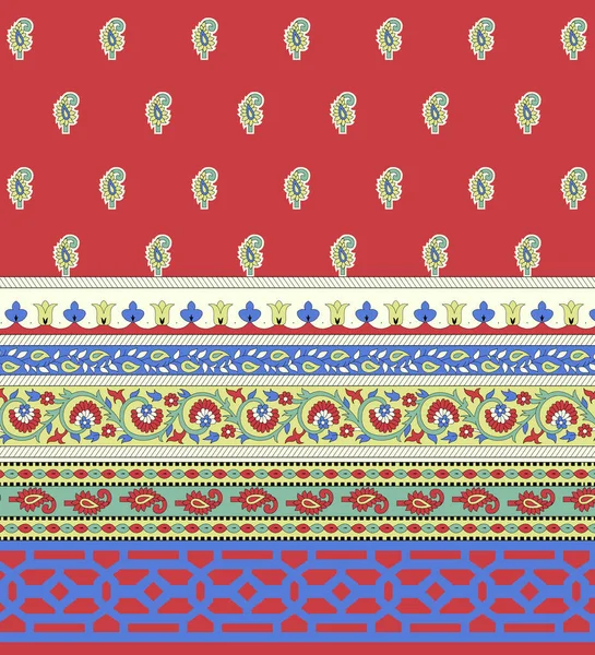 Elegante Border Design Paisley Traditionele Geometrische Ornament Etnische Stijl Border — Stockfoto