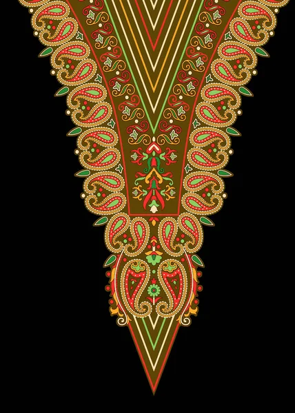 Textile Digital Design Carpet Motif Pattern Border Hand Made Artwork — Stock Photo, Image