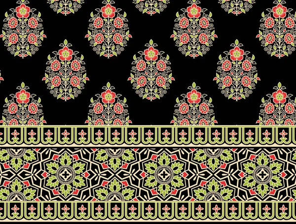 Dijital Tekstil Tasarımı Önden Arkaya Dupata Yazdırma Için Tekstil Tasarımı — Stok fotoğraf