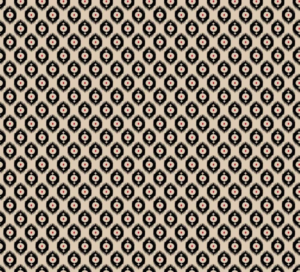 茶色の背景に美しいイカットペイズリーシームレスなパターン アステカスタイル 抽象的 イラスト テクスチャ ファブリック カーペットのためのデザイン 幾何学的な民族パターン伝統的な — ストック写真