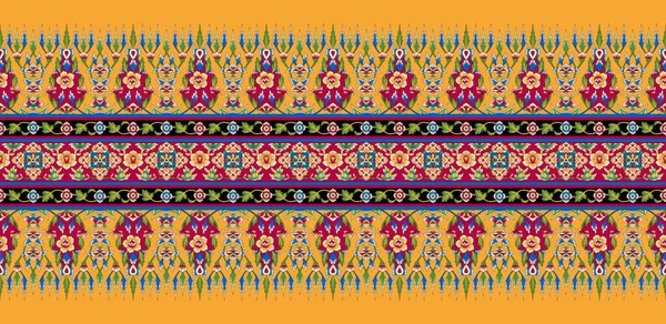 Текстиль Цифровой Мотив Дизайн Роскошный Орнамент Икат Этнического Барокко Шаблон — стоковое фото