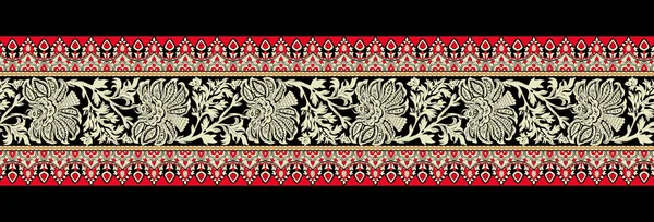 Textil Digital Design Uppsättning Damast Matta Ikat Etniskt Motiv Mönster — Stockfoto